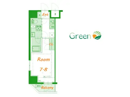 ラグゼナ平塚(1K/10階)の間取り写真