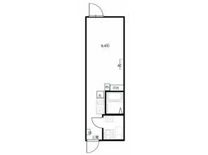 フラシア高島平(ワンルーム/2階)の間取り写真