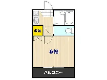レオパレス西川口第26(1K/2階)の間取り写真