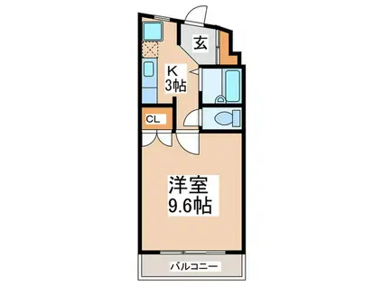 横山ビル(1K/4階)の間取り写真