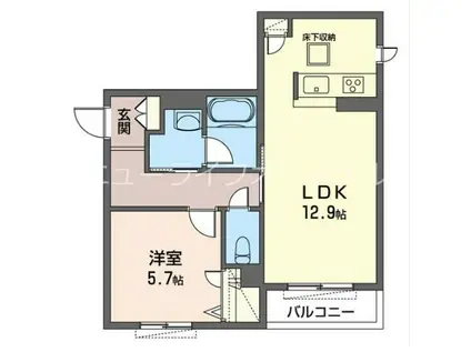 ラ・スペランツァ(1LDK/1階)の間取り写真