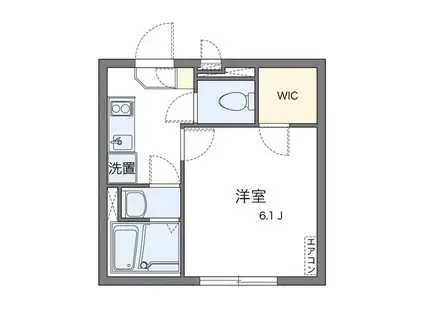 クレイノコル リベラーレ(1K/1階)の間取り写真