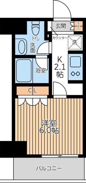 CITY LUX TOBE(1K/3階)の間取り写真