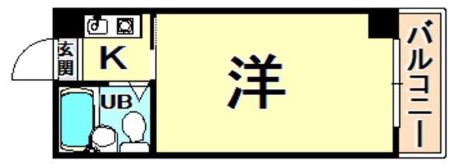 BJビル(ワンルーム/4階)の間取り写真