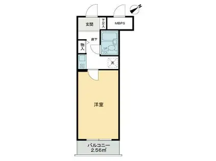 ライオンズマンション東村山第3(1K/4階)の間取り写真