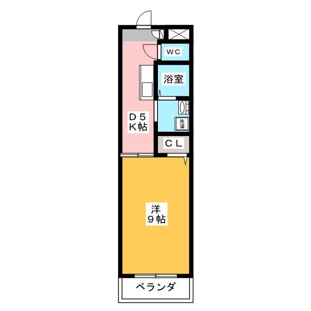 ルミエール(1DK/1階)の間取り写真