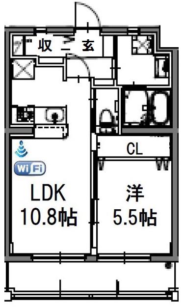 LOOPループ(1LDK/3階)の間取り写真