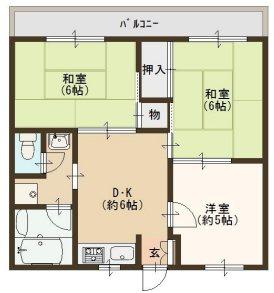 光陽ハイツ(3DK/2階)の間取り写真