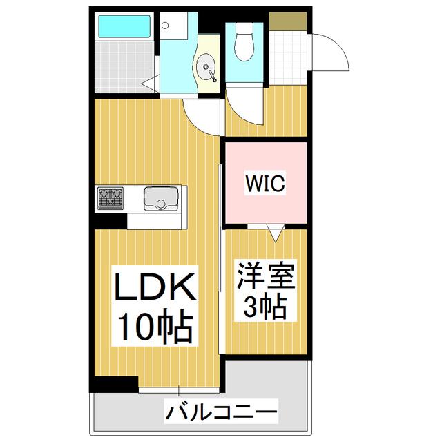 GRACA開智(1LDK/1階)の間取り写真