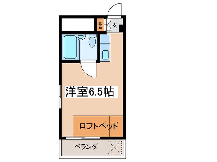 カズビル向原(ワンルーム/3階)の間取り写真