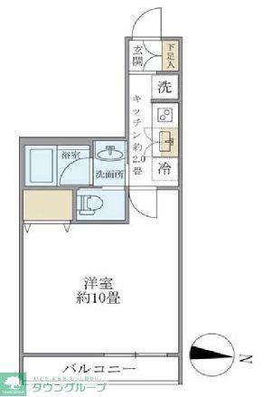 ヒル・シャンス大倉山(1K/3階)の間取り写真