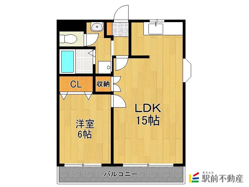 スマイルコーポ(1LDK/2階)の間取り写真