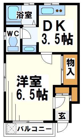 第一清和コーポ(1DK/1階)の間取り写真