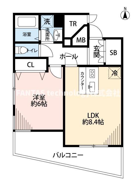 カーサ・デ・セビーア弥生(1LDK/2階)の間取り写真
