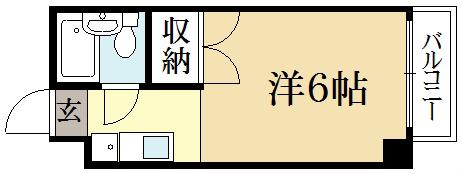 MINATO HOUSE(1K/2階)の間取り写真