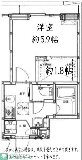 LDESIGN(1K/1階)の間取り写真