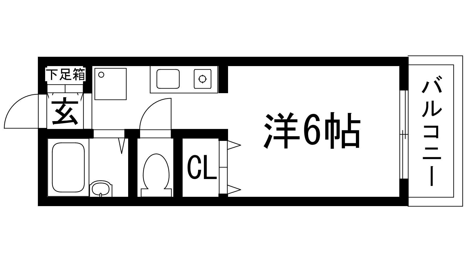 MKハイム(ワンルーム/2階)の間取り写真