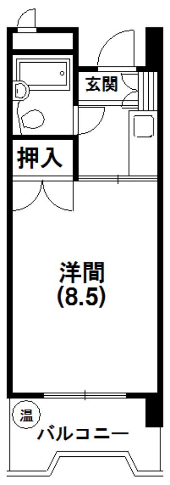 メゾンベルシャンブル(1K/1階)の間取り写真
