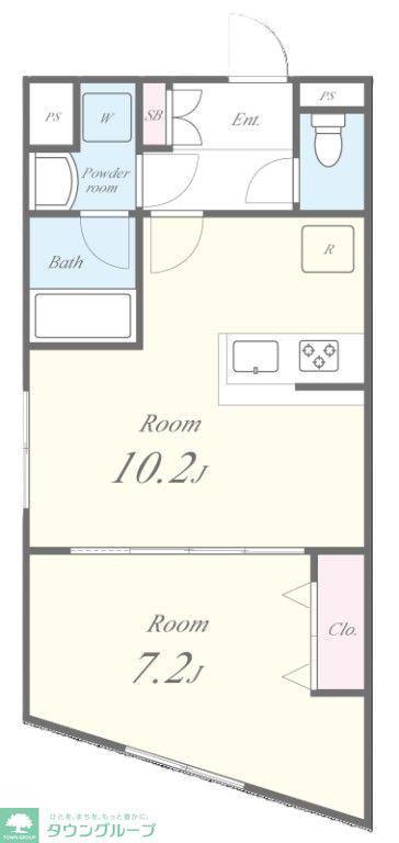 RESIDENCE KOENJI SQUARE(1LDK/1階)の間取り写真
