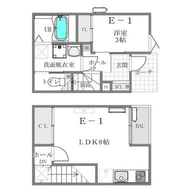 VIOLESTA熊大東(1LDK/1階)の間取り写真