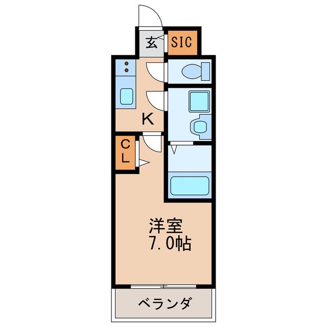 ファステート栄セントラル(1K/8階)の間取り写真