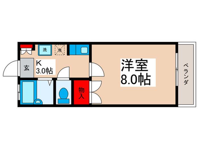 アーバンライフフジミ(1K/1階)の間取り写真