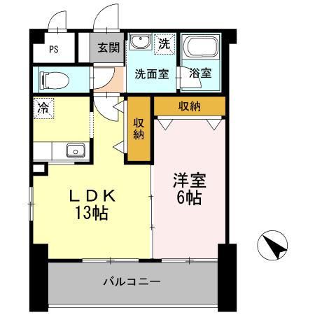 ハピオ葵(1LDK/3階)の間取り写真