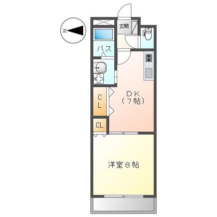 エクセレンス小森野(1DK/2階)の間取り写真
