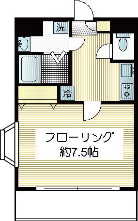 アネックス向ヶ丘(1K/1階)の間取り写真