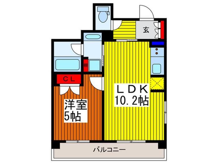 KDX川口幸町レジデンス(1LDK/1階)の間取り写真