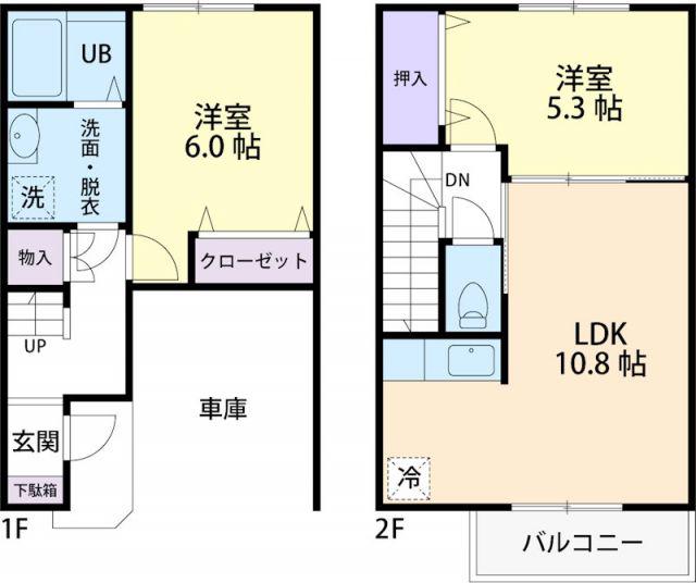 CELESTIA(2LDK/1階)の間取り写真