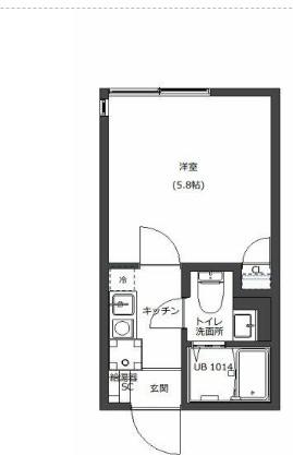 BASE三ツ沢下町(ワンルーム/1階)の間取り写真
