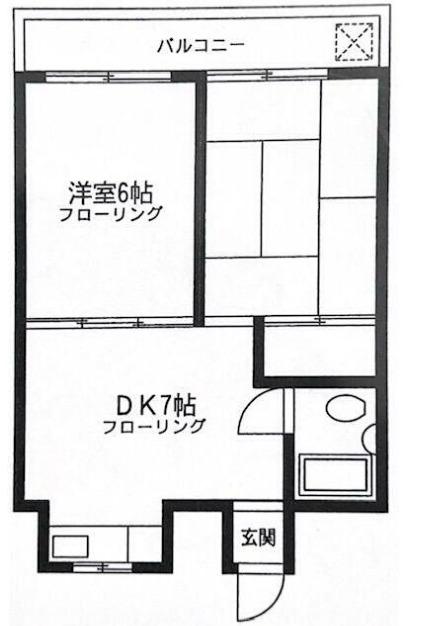 マック浅田コート(2DK/3階)の間取り写真