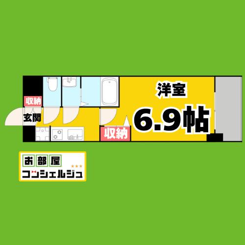 ディアレイシャス名古屋ステーション(1K/5階)の間取り写真