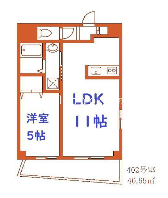 ヨコハマ ベイ ダイヤモンド ストリーム(1LDK/4階)の間取り写真