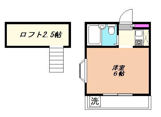 サウサリート21(1K/1階)の間取り写真