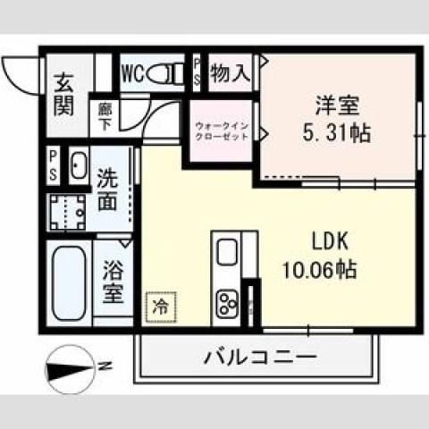 コンフォール畝傍(1LDK/3階)の間取り写真