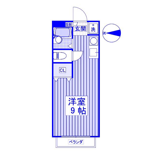 メゾンブラン(ワンルーム/1階)の間取り写真