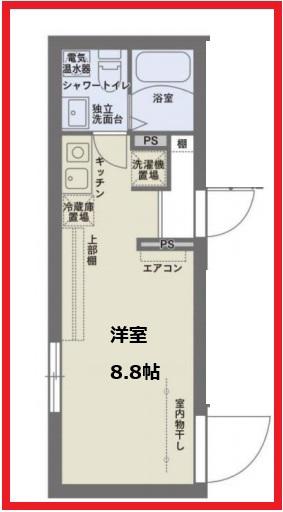 ココフラット田端II(ワンルーム/1階)の間取り写真