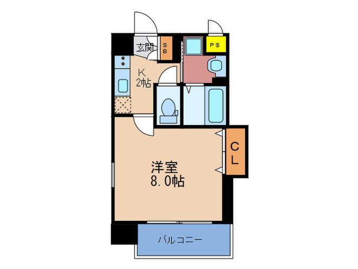レオンコンフォート新梅田III(1K/3階)の間取り写真