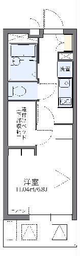 レオパレスおおさか御崎I(1K/3階)の間取り写真