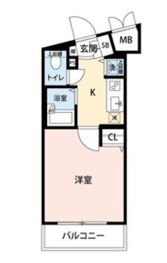 グランドガーラ渋谷(1K/2階)の間取り写真