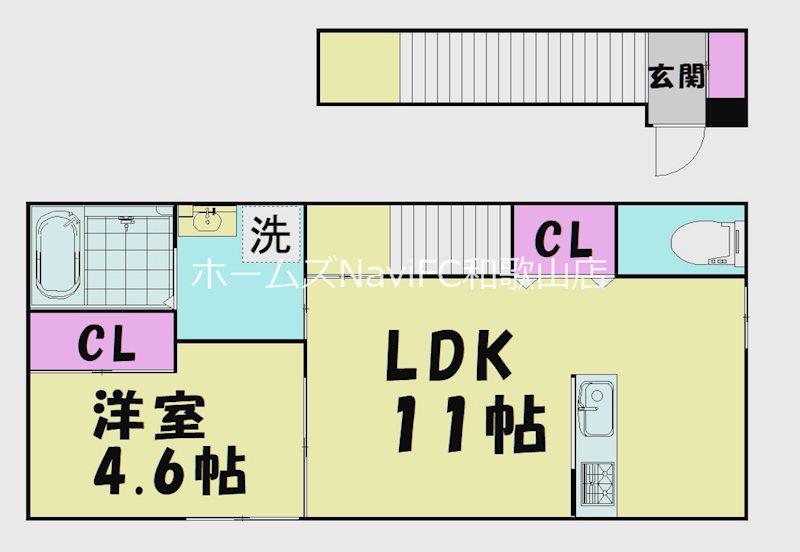 N-MAISON井辺(1LDK/2階)の間取り写真