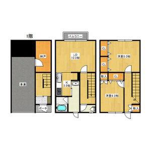フォレスト24(2LDK/1階)の間取り写真