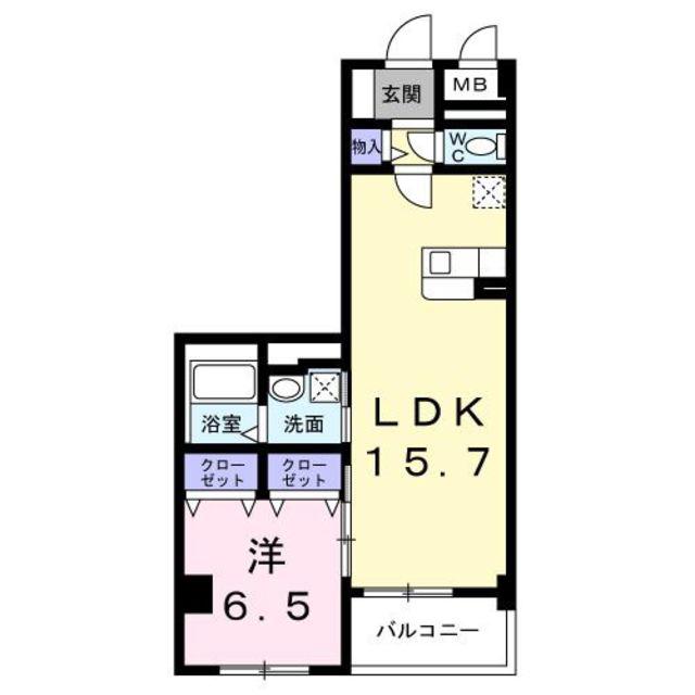 メゾン・ルフレ(1LDK/3階)の間取り写真