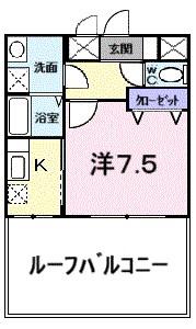 プリムローズ(1K/6階)の間取り写真