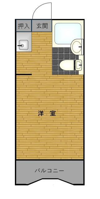 ユースフル千歳烏山(ワンルーム/2階)の間取り写真