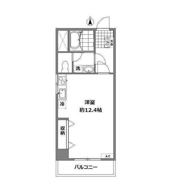 パーク池尻(ワンルーム/3階)の間取り写真