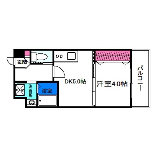 ES ABIKO(1DK/2階)の間取り写真