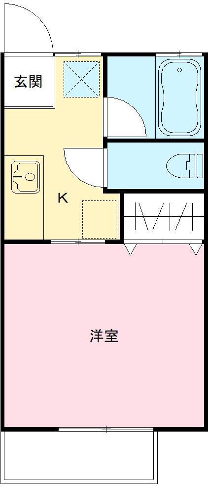 ルネサンス見川(1K/1階)の間取り写真